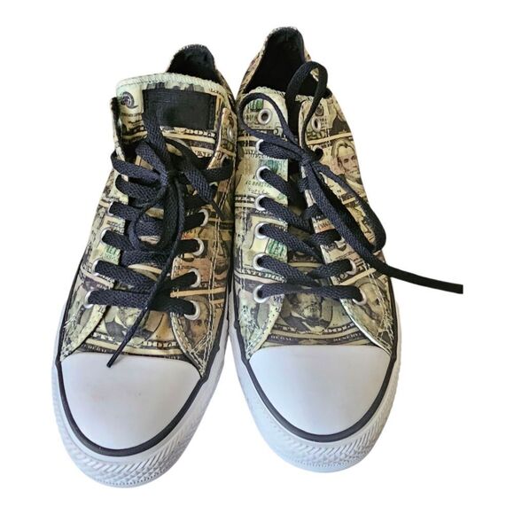 CONVERSE ALL STAR Cash Money Printed Sneakers RARE!! - Size 10 Men/12 Women - Picture 2 of 8